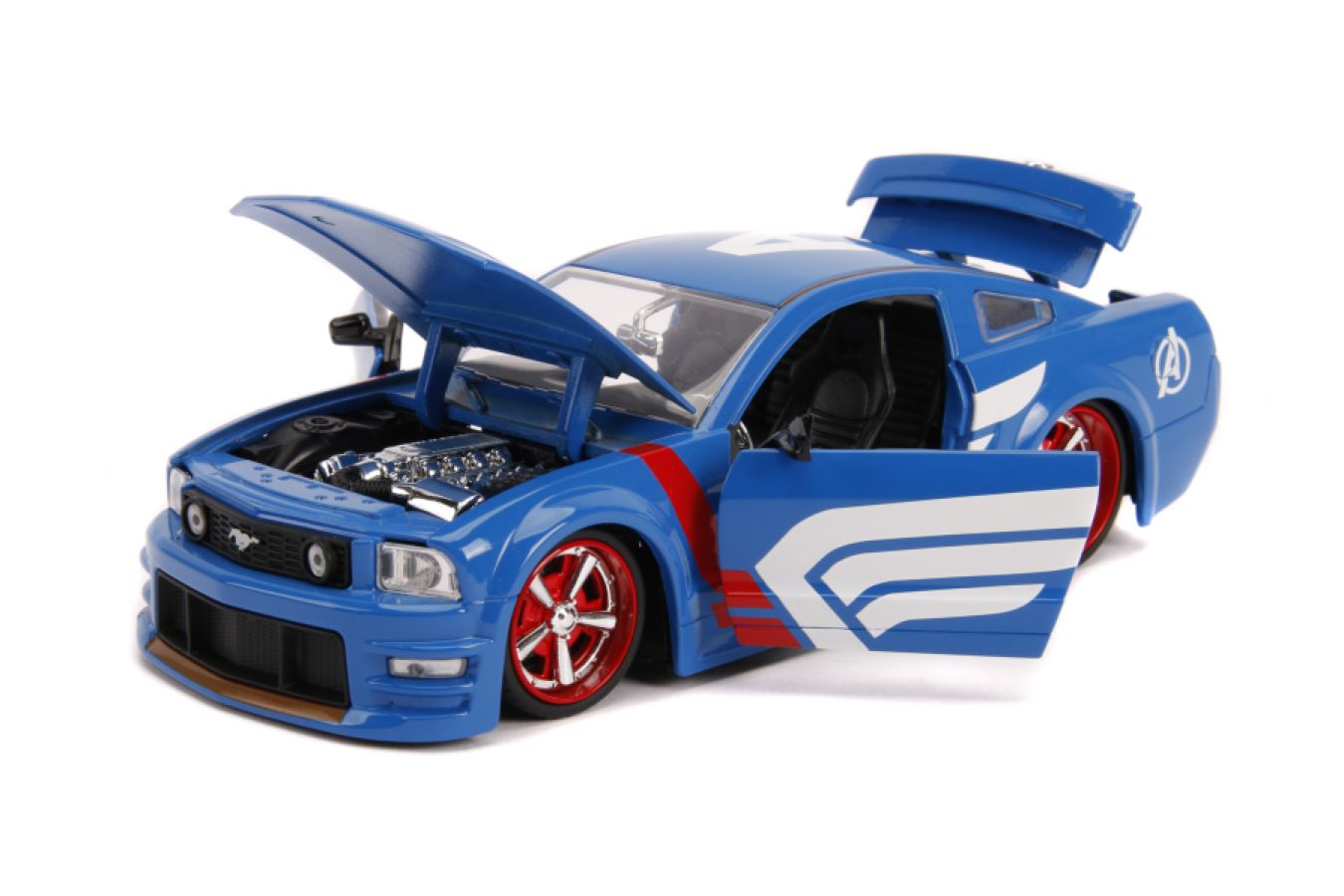 Captain America - 2006 Ford Mustang GT 1:24 Scale Hollywood Ride - Ozzie Collectables