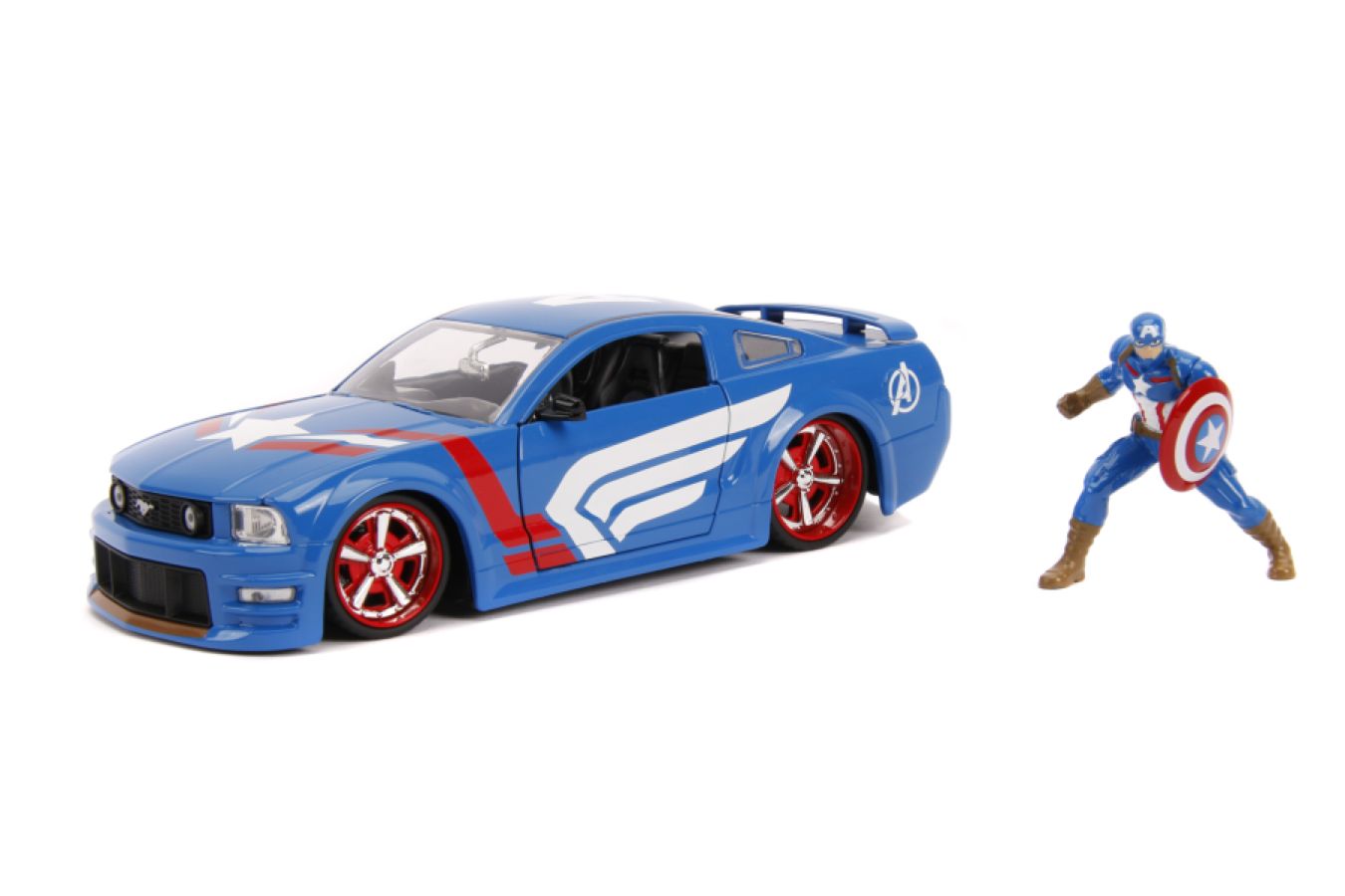 Captain America - 2006 Ford Mustang GT 1:24 Scale Hollywood Ride - Ozzie Collectables