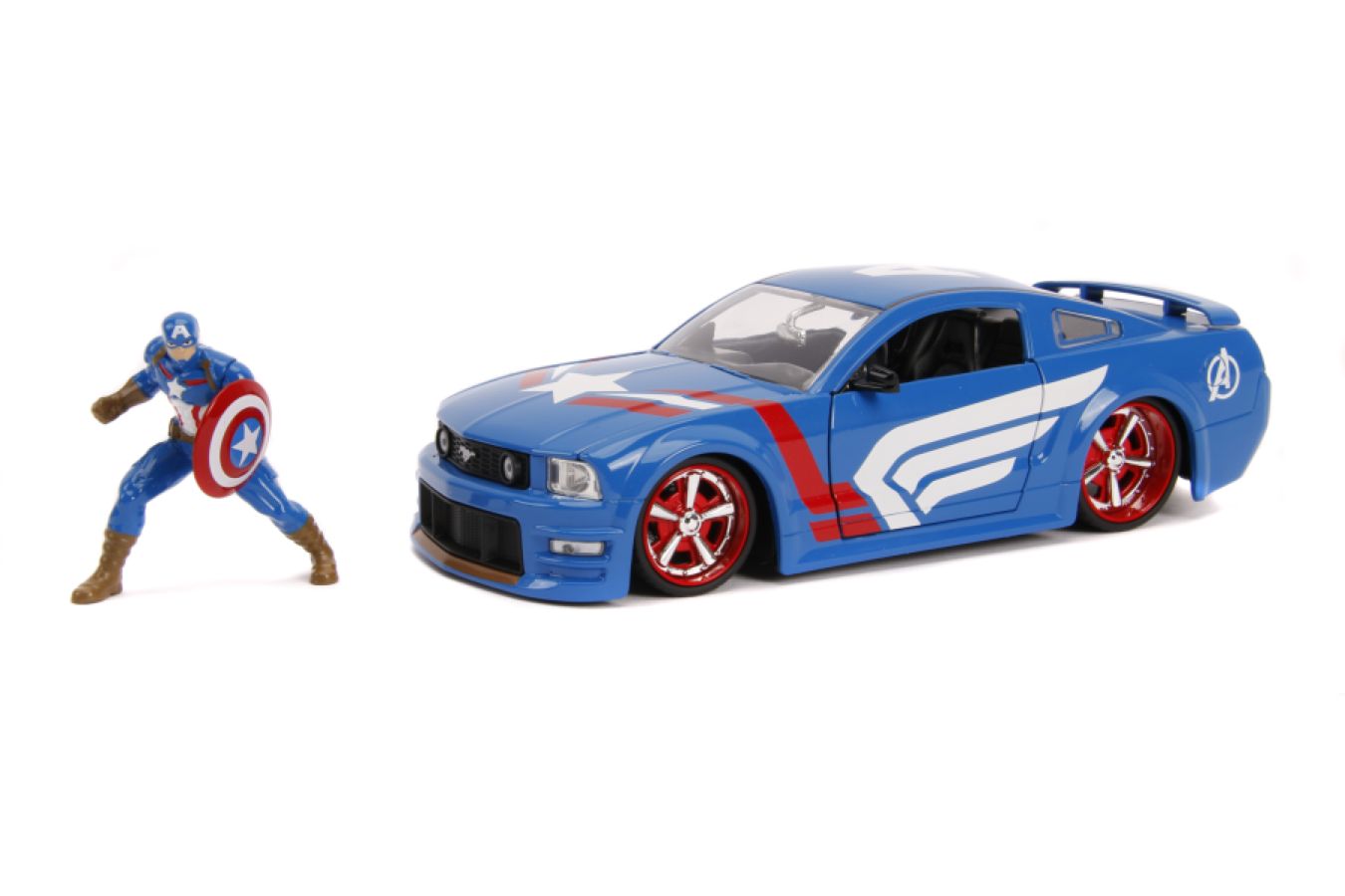Captain America - 2006 Ford Mustang GT 1:24 Scale Hollywood Ride - Ozzie Collectables