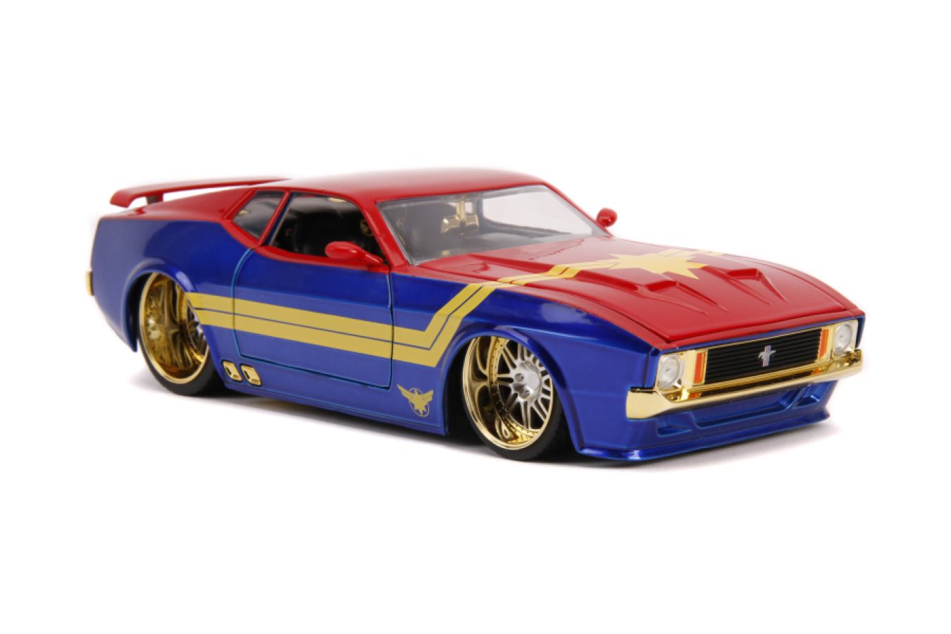 Captain Marvel - 1973 Ford Mustang Mach 1 1:24 Scale Hollywood Ride - Ozzie Collectables