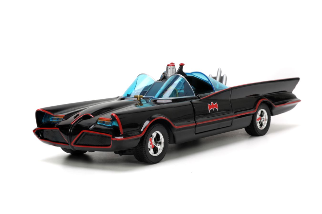 Batman (TV) - Classic Batmobile with 4 Figures 1:24 Scale Set