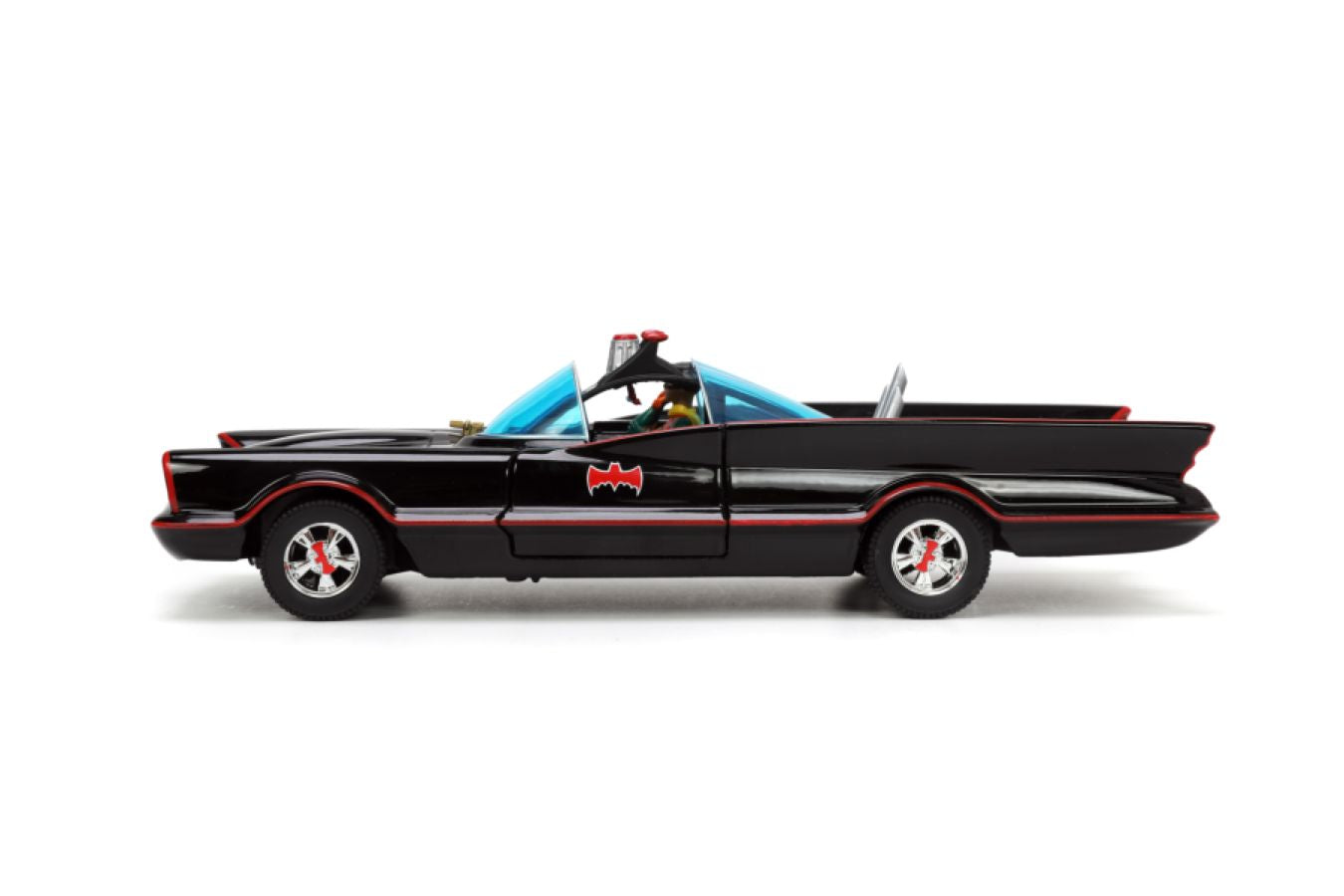 Batman (TV) - Classic Batmobile with 4 Figures 1:24 Scale Set
