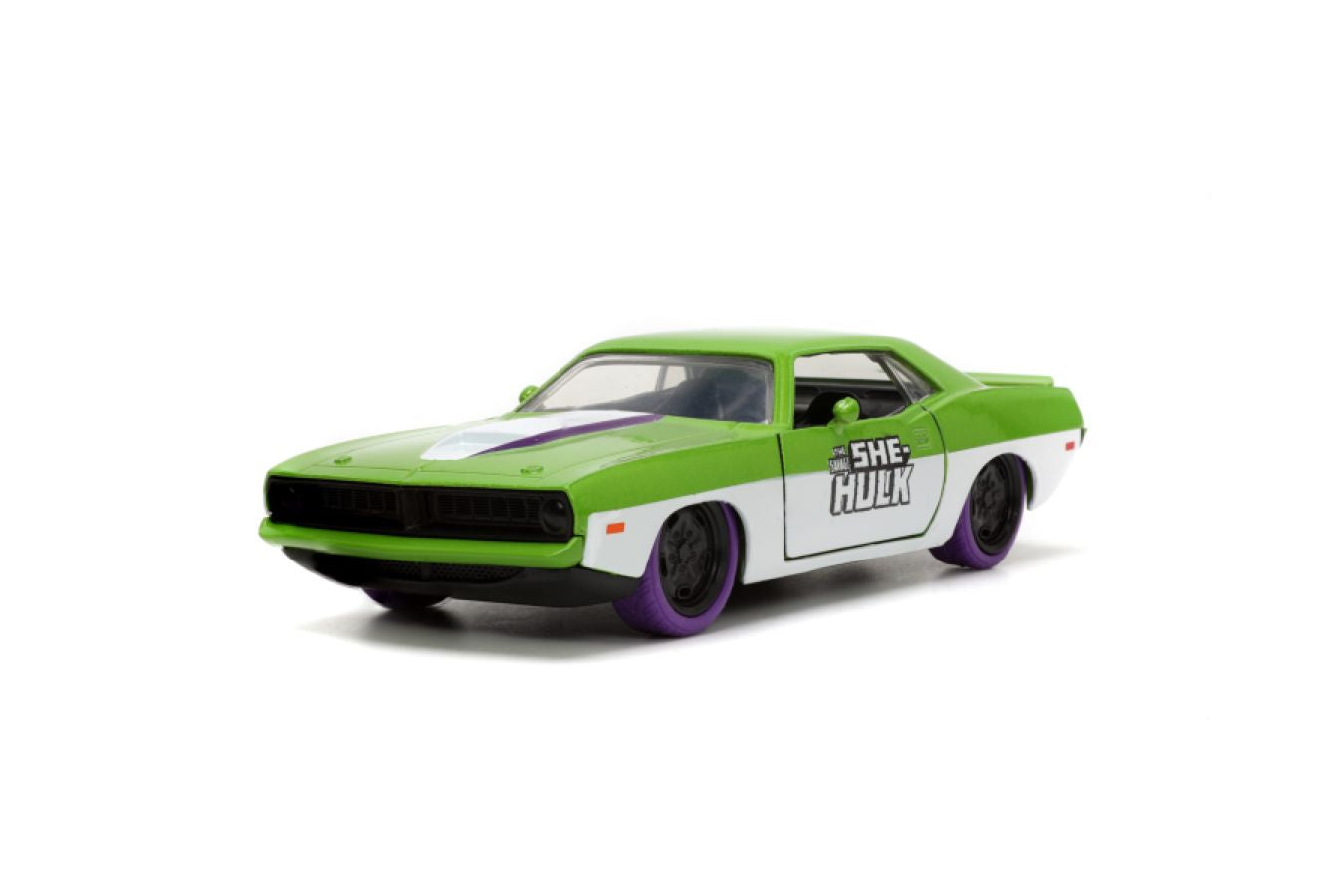 Marvel Comics - 1973 Plymouth Barracuda 1:32 Scale Vehicle with She-Hulk Figure