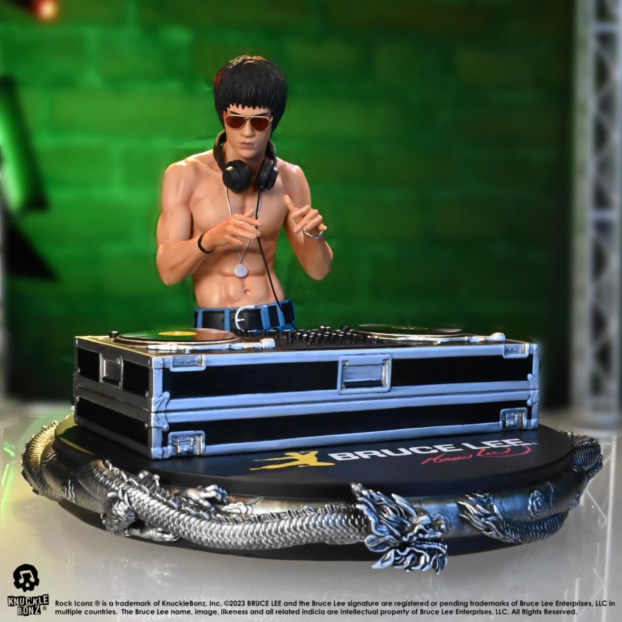 Bruce Lee - DJ Dragon Rock Iconz Statue