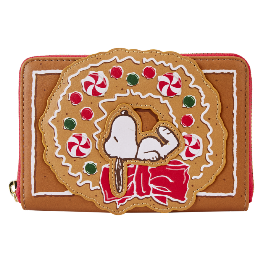 Peanuts - Snoopy Gingerbread Wreath Scented Zip Around Wallet