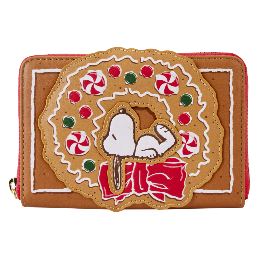 Peanuts - Snoopy Gingerbread Wreath Scented Zip Around Wallet