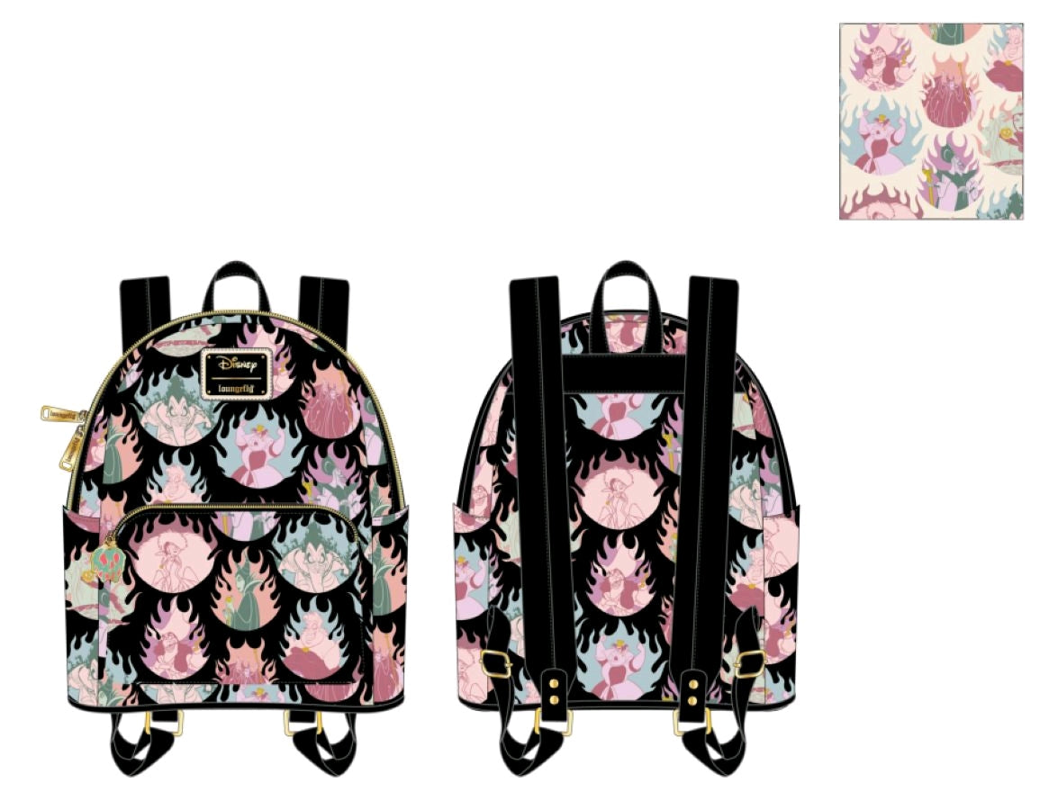 Disney - Villains Pastel Flames Mini Backpack