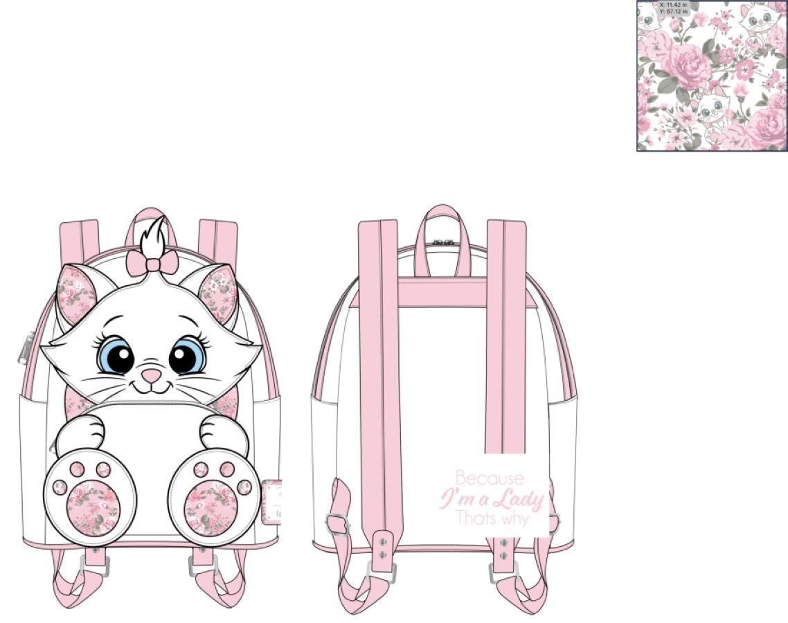 Aristocats - Marie Floral Frosty Mini Backpack