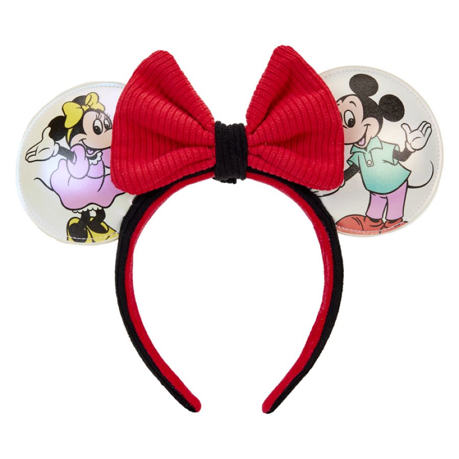 Disney: D100 - All-Over-Print Iridescent Mini Backpack with Ear Headband