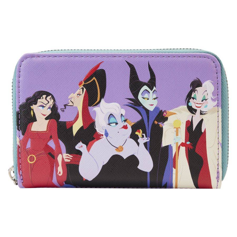 Disney Villains Color Block Zip Around Purse LOUWDWA2475 Ozzie Collectables