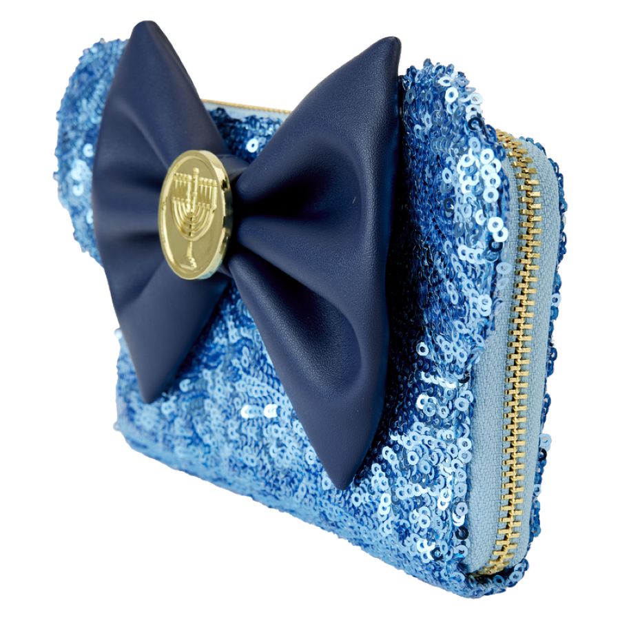 Disney - Minnie Mouse Hanukkah Sequin Zip Around Wallet