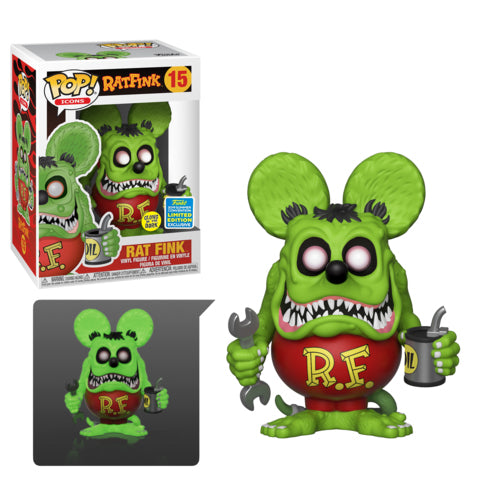 Rat Fink - Rat Fink Icons Glow in the Dark SDCC 2019 Exclusive Pop! Vinyl #15 - Ozzie Collectables