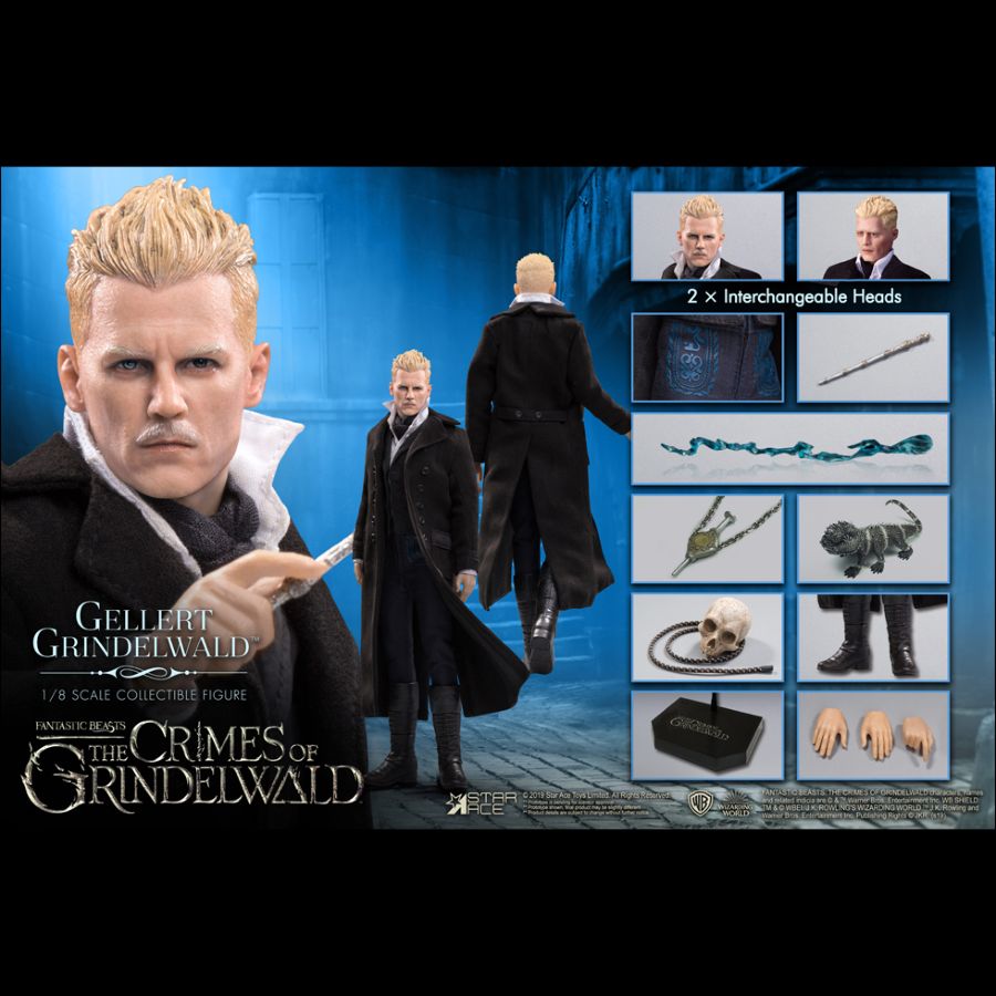 Fantastic Beasts 2: The Crimes of Grindelwald - Gellert Grindelwald 1:8 Scale Action Figure - Ozzie Collectables