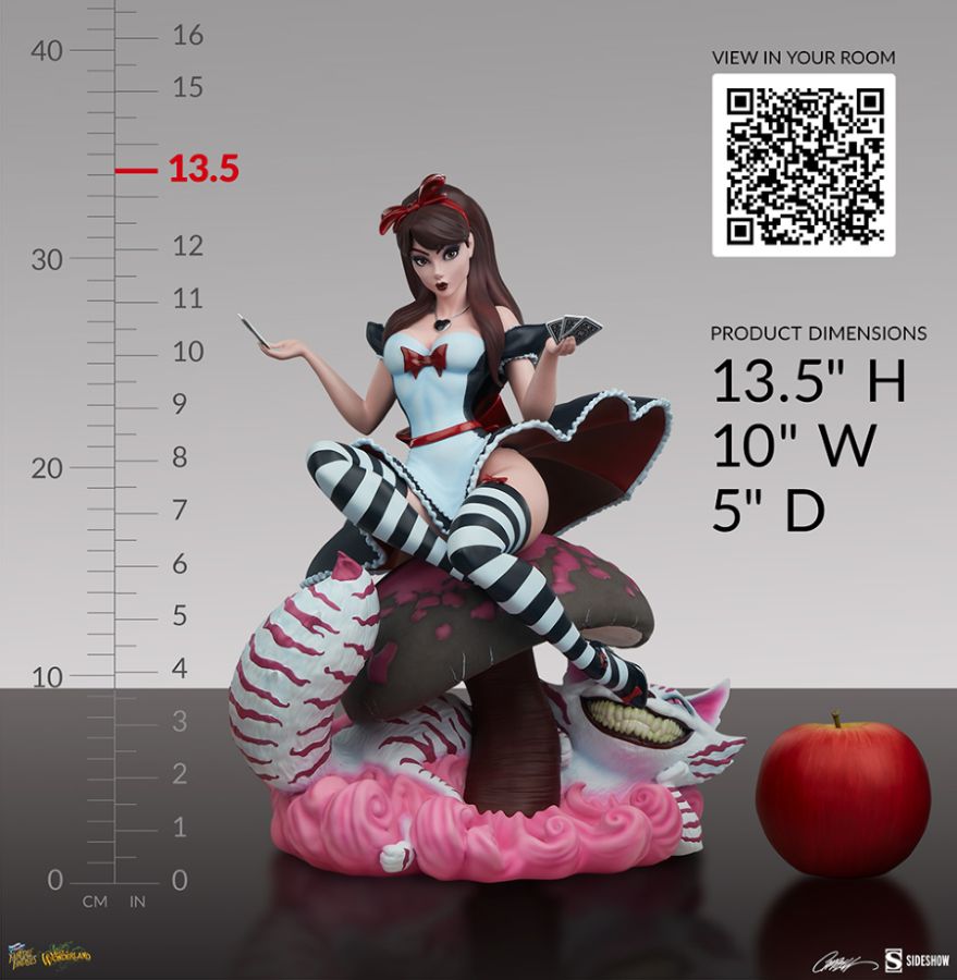Fairytale Fantasies - Alice in Wonderland Game of Hearts Statue