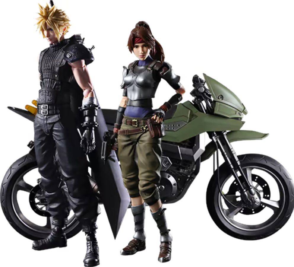 Final Fantasy VII - Jessie, Cloud & Motorcycle Play Arts Action Figure