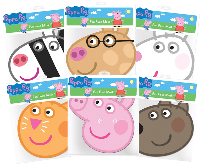 Peppa Pig - Peppa & Friends Masks 6-Pack - Ozzie Collectables