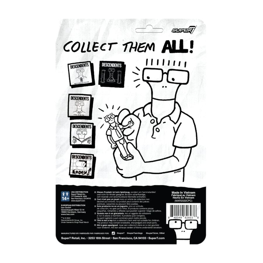 Descendents - Hypercaffium Spazzinate Milo Glow In The Dark ReAction 3.75" Action Figure