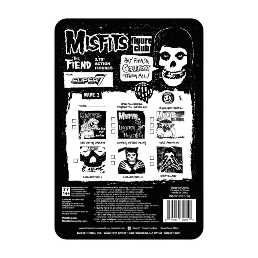 Misfits - The Fiend Collection II Clear LP Variant ReAction 3.75" Action Figure
