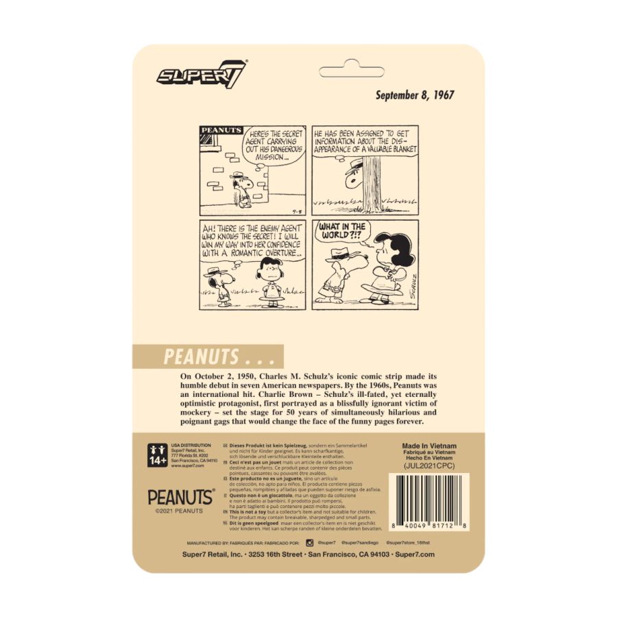 Peanuts - Secret Agent Snoopy ReAction 3.75" Action Figure