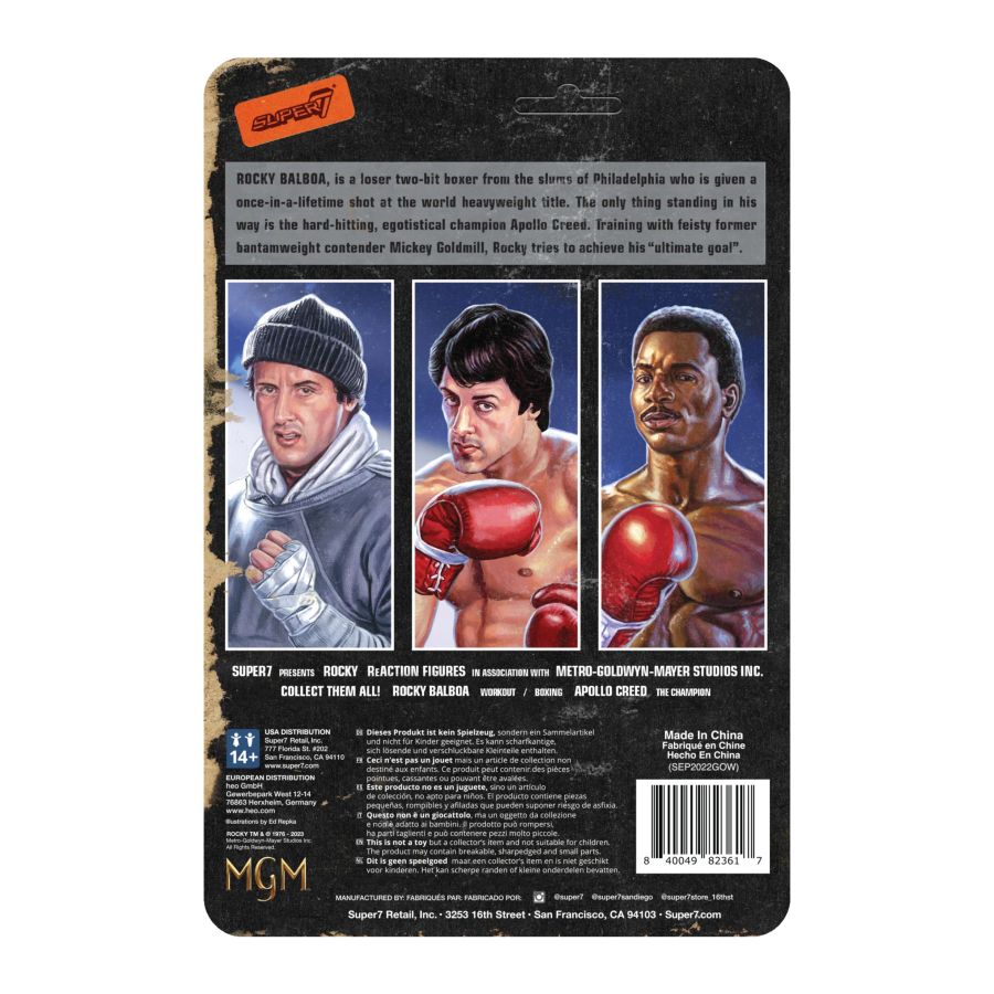 Rocky - Rocky I Apollo Creed Boxing Reaction 3.75" Figure