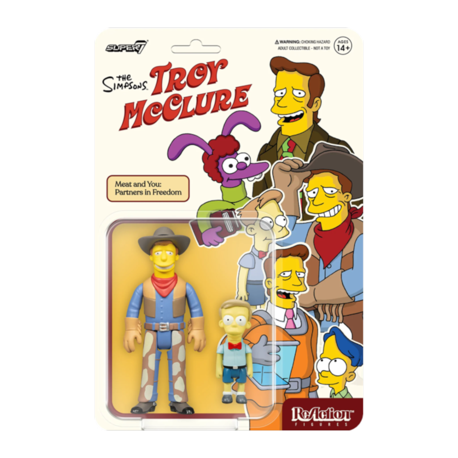 The Simpsons - Troy McClure (Meat and You: Partners in Freedom) Reaction 3.75" Figure