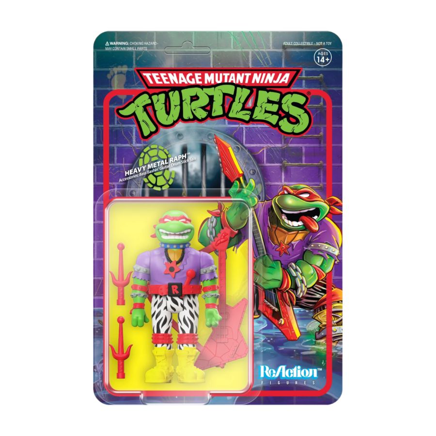 Teenage Mutant Ninja Turtles (TV'87) - Heavy Metal Raphael ReAction 3.75" Action Figure