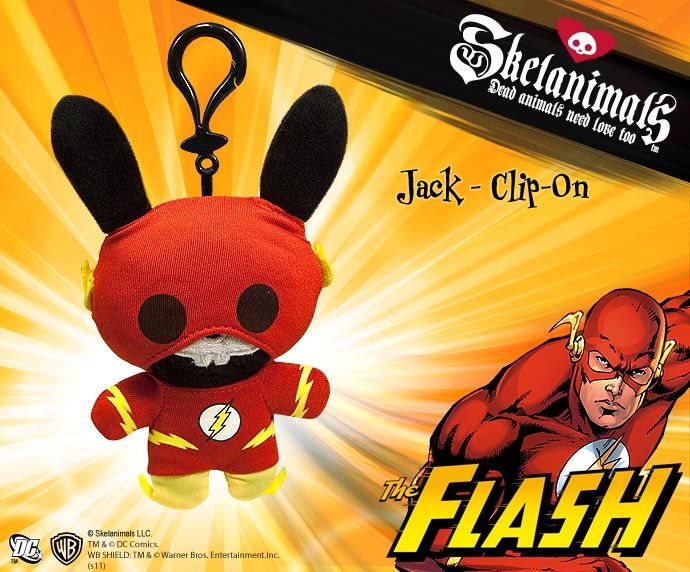 Skelanimals - Flash Jack 4" Clip-On Plush - Ozzie Collectables