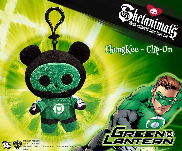Skelanimals - Green Lantern Chungkee 4" Clip-On Pl - Ozzie Collectables