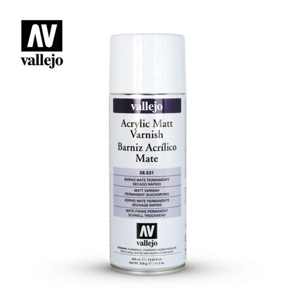 Vallejo Aerosol Matt Varnish 400ml - Ozzie Collectables
