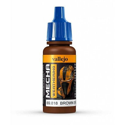 Vallejo Mecha Colour Brown Engine Soot (Matt) 17ml Acrylic Paint - Ozzie Collectables