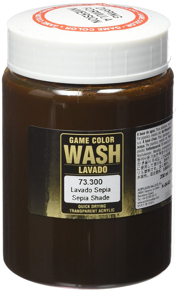 Vallejo Game Colour Sepia Wash 200ml - Ozzie Collectables