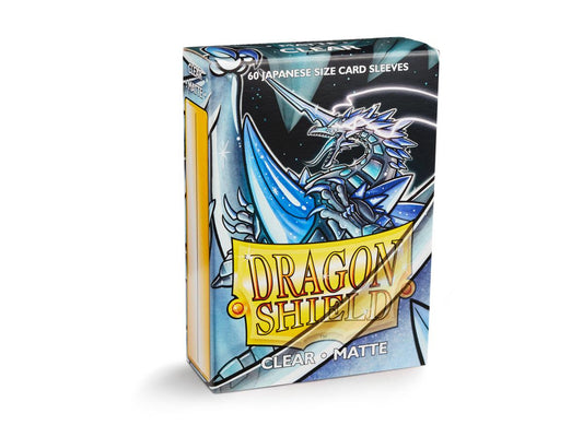 Sleeves - Dragon Shield Japanese- Box 60 - Clear MATTE - Ozzie Collectables