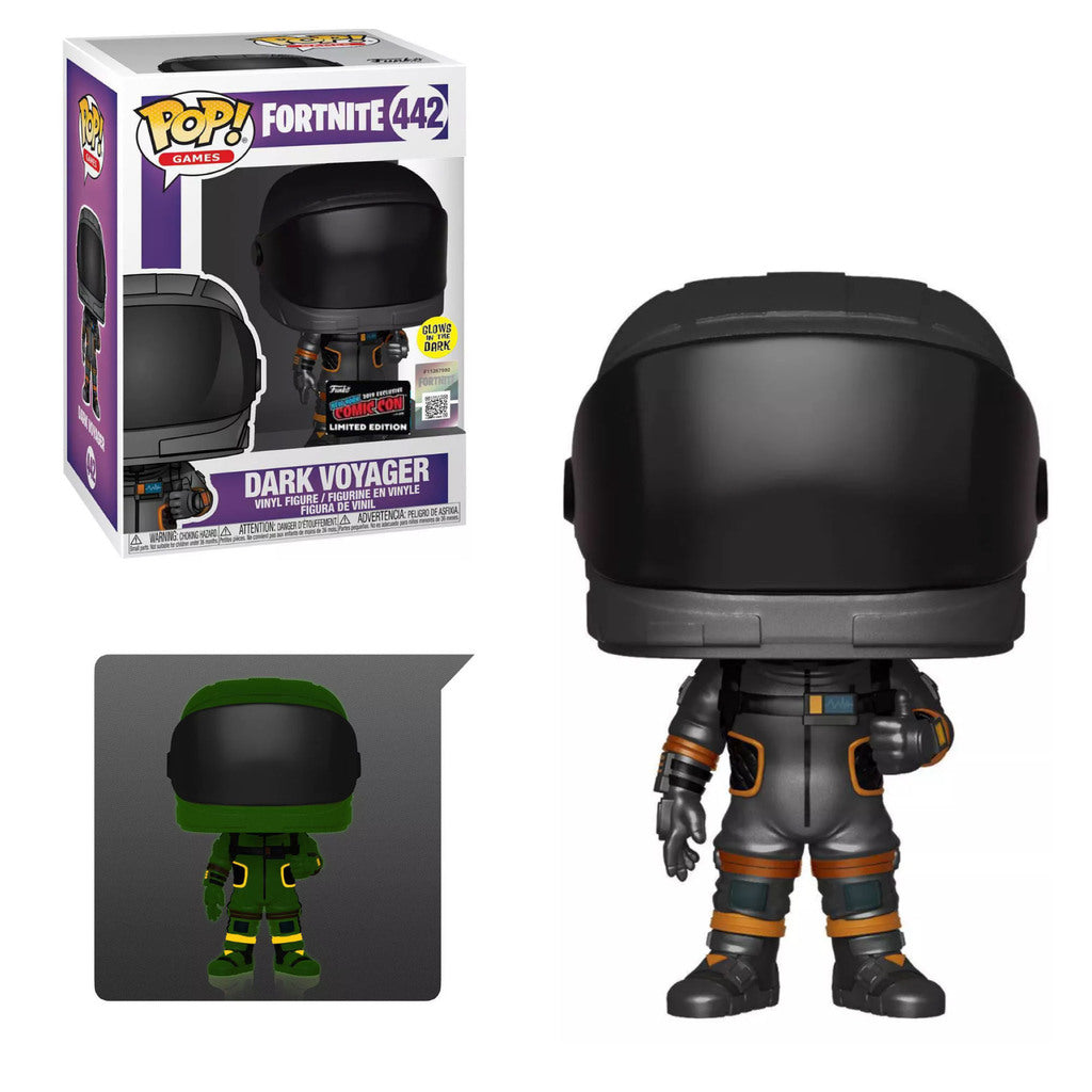 Fortnite - Dark Voyager (GITD) 2019  NYCC Funko Stickered Exclusive Pop! Vinyl - Ozzie Collectables