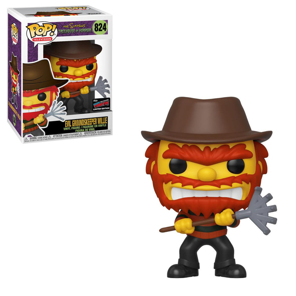 The Simpsons - Evil Groundskeeper Willie 2019 NYCC Funko Stickered Exclusive Pop! Vinyl - Ozzie Collectables