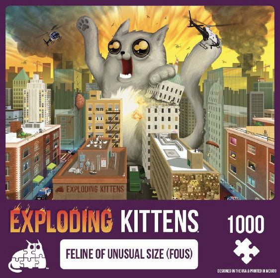 Exploding Kittens Puzzle Feline of Unusual Size 1,000 pieces