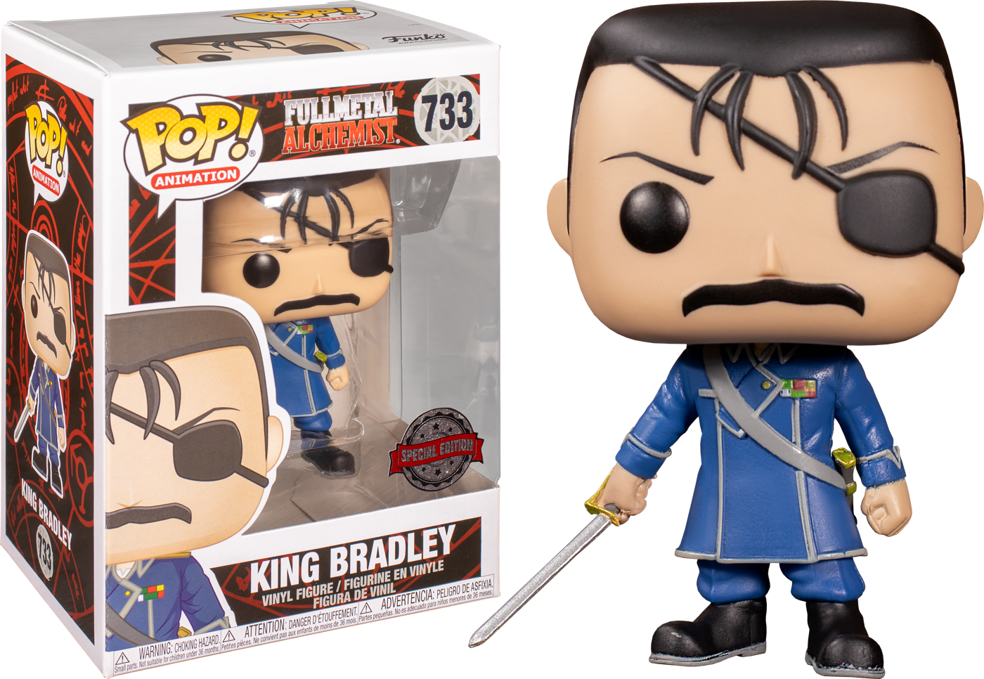 Full Metal Alchemist - King Bradley US Exclusive Pop! Vinyl - Ozzie Collectables