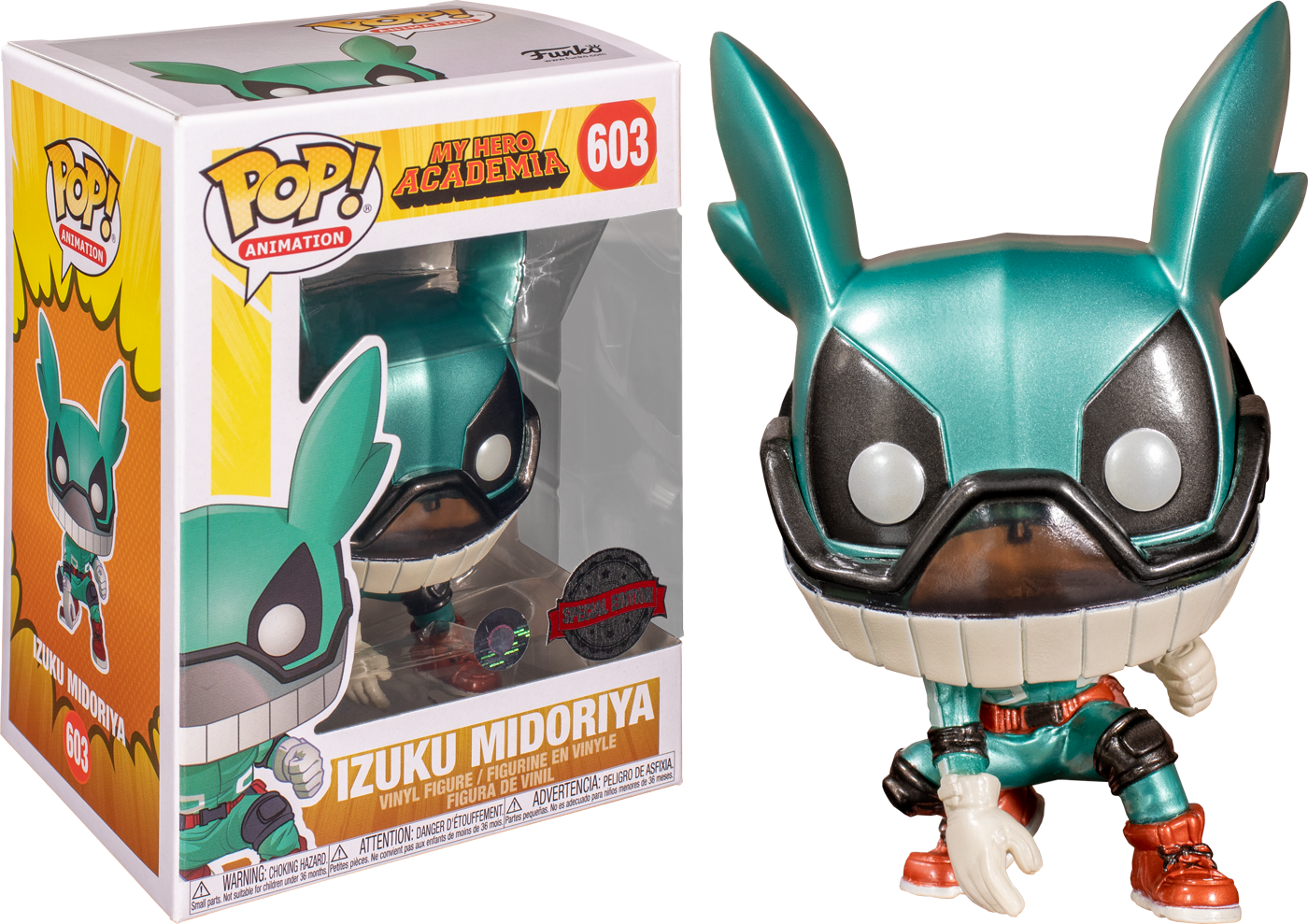 My Hero Academia - Deku with Helmet Metallic US Exclusive Pop! Vinyl - Ozzie Collectables