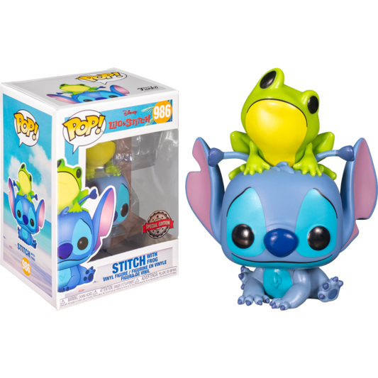 Lilo & Stitch - Stitch with Frog US Exclusive Pop! Vinyl #986