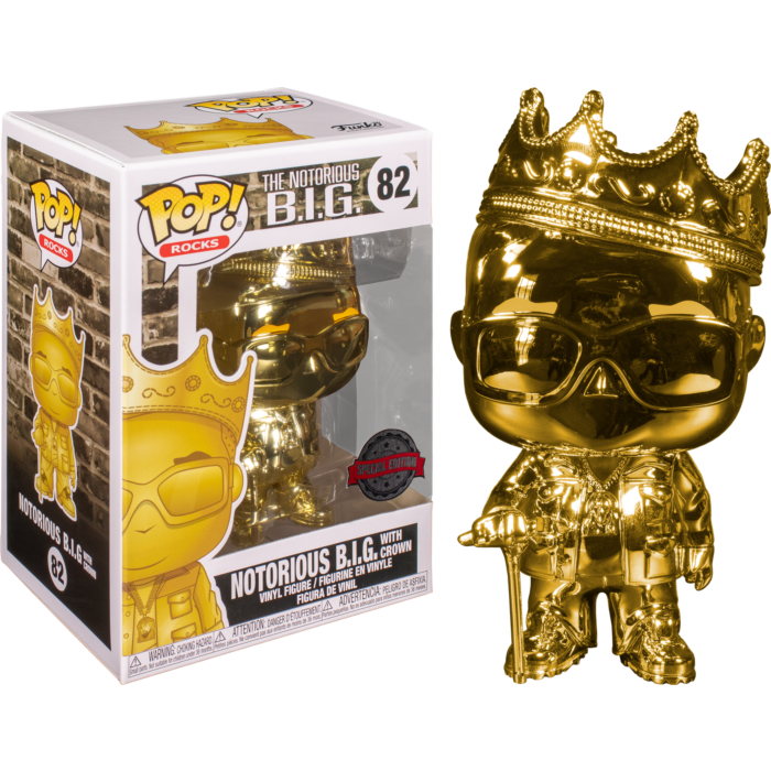 The Notorious B.I.G - Notorious B.I.G with crown Gold Chrome US Exclusive Pop! Vinyl #82