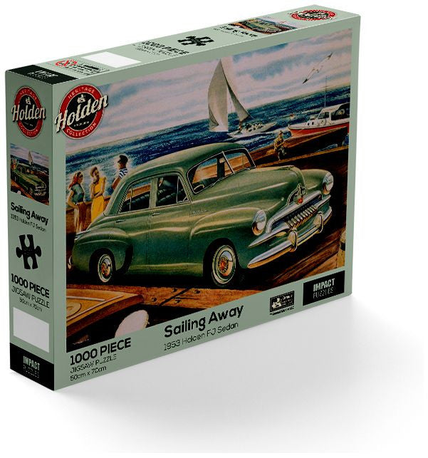 Impact Puzzle Holden Sailing Away FJ Holden 1953 1000 pieces 83961 Ozzie Collectables