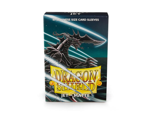Sleeves - Dragon Shield Japanese- Box 60 - Jet MATTE - Ozzie Collectables