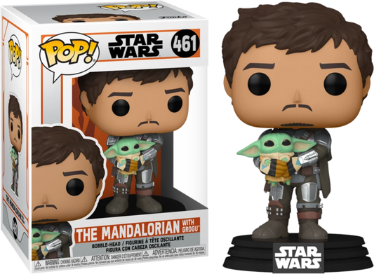 Star Wars: The Mandalorian - Mandalorian with Grogu Pop! Vinyl Figure