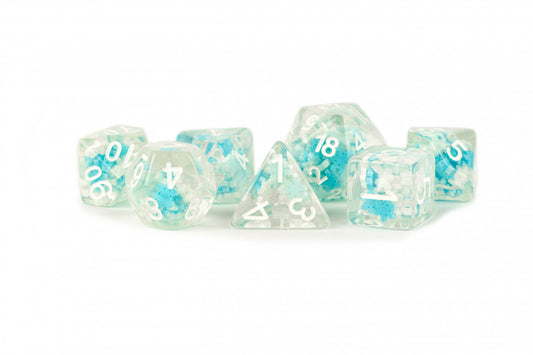 MDG Resin 16mm Poly Dice Set - Snowflake Dice