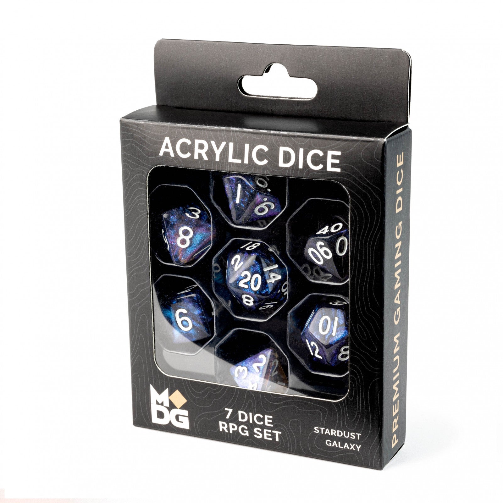 MDG Stardust Galaxy 16mm Acrylic Dice Set