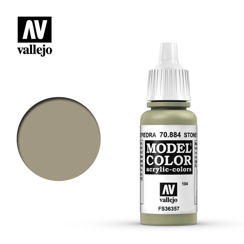 Vallejo Model Color 70884 Stone Grey, 17 Ml, Colore Acrilico Non Tossico Per Modellismo