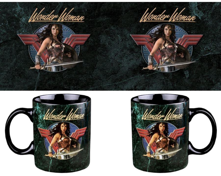 Wonder Woman Movie - Sword Drawn Black Coffee Mug - Ozzie Collectables