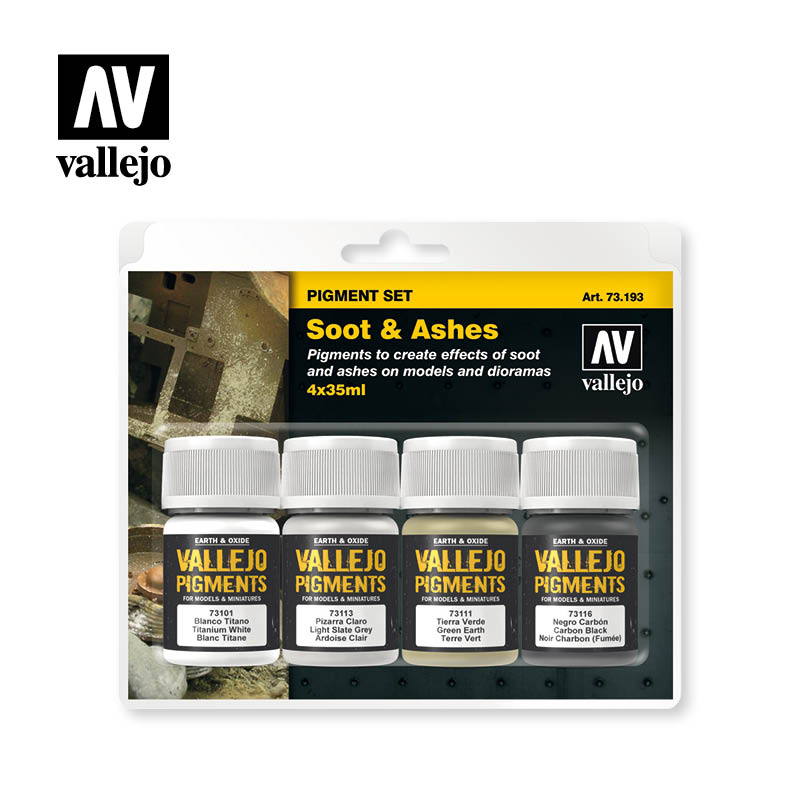 Vallejo Pigments Set Soot & Ashes 35ml - Ozzie Collectables