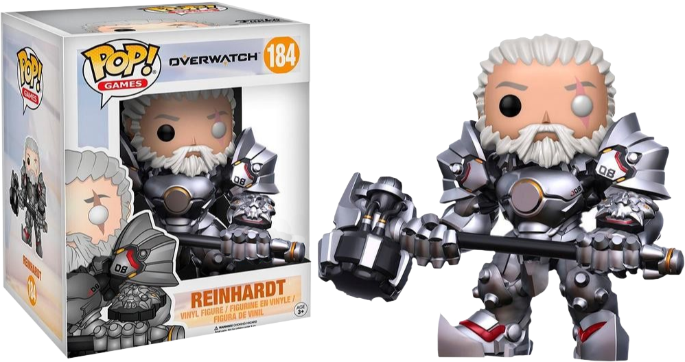Overwatch - Reinhardt Unmasked US Exclusive 6" Pop! Vinyl - Ozzie Collectables