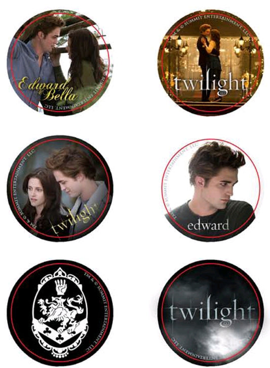 Twilight - Pin Set of 6 Style B Cullen Crest - Ozzie Collectables