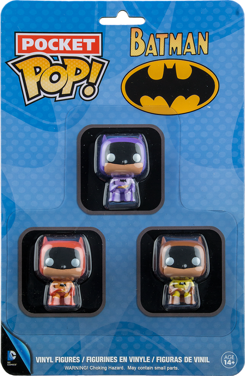 Batman - Brown, Purple & Orange US Exclusive Pocket Pop! 3 Pack - Ozzie Collectables